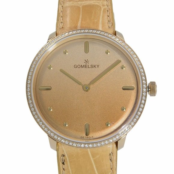 Gomelsky Audry Steel Tan Dial Diamond Bezel Quartz main image 4